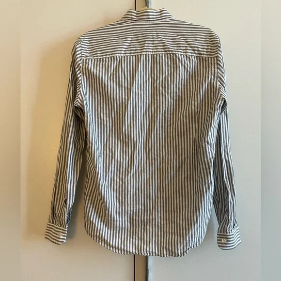 AMI Paris Grey Strip Shirt size 40 - Picture 5 of 7
